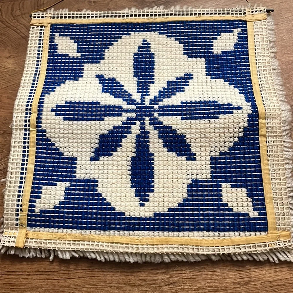Vintage 70’s Star Rug Wall Hanging